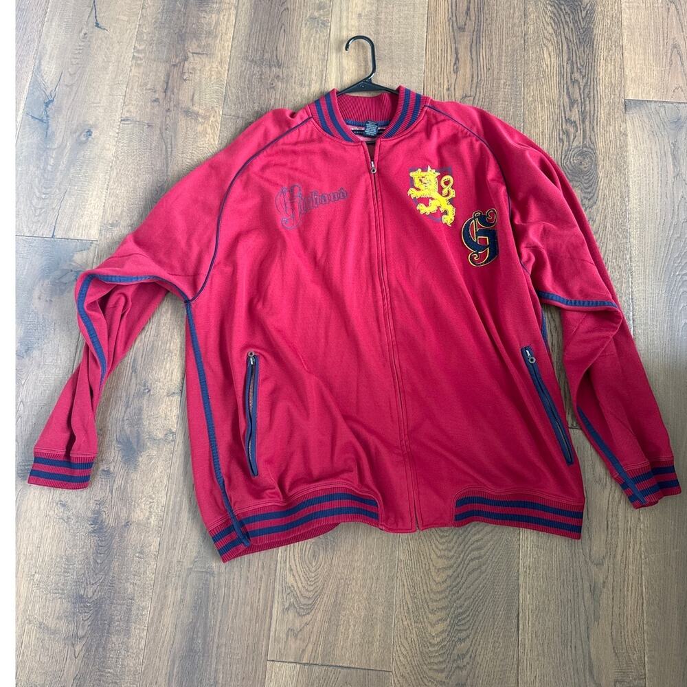 Le Jean De Marithe Francois Girbaud VTG Full Zip Jacket Red Big Tall Men 3XL Y2K